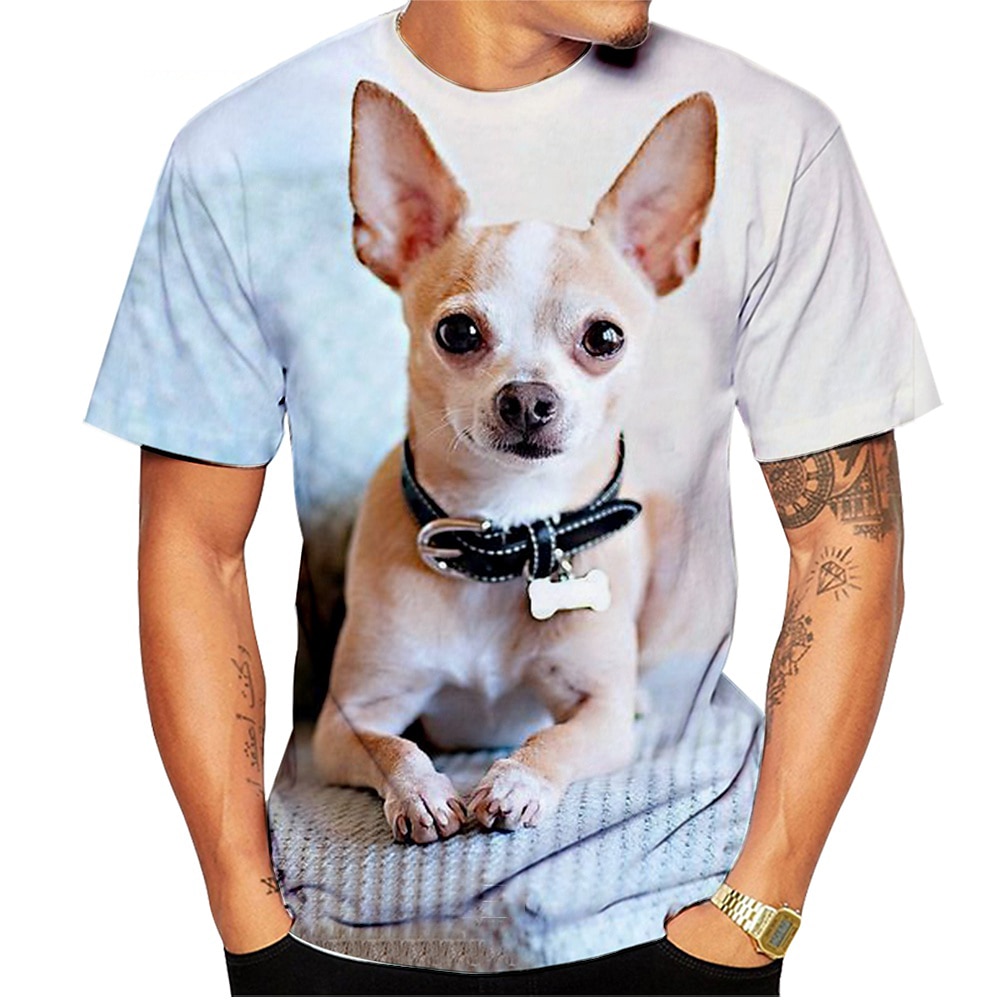 Zwierzę Pies Chihuahua Koszulkowy Anime 3D Graficzny Na Dla par Męskie Damskie Dla dorosłych Bal maskowy Druk 3D Codzienne 2025 - $14.99 –P8