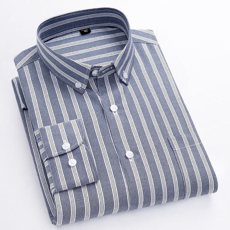 Men's Dress Shirt Striped Shirt Non Iron Shirt Oxford Shirt Stripe Wedding Vacation grey blue Yellow Light Green Blue Long Sleeve Turndown All Seasons Clothing Apparel Button-Down 2026 - $33.99 Men's Dress Shirt Striped Shirt Non Iron Shirt Oxford Shirt Stripe Wedding Vacation grey blue Yellow Light Green Blue Long Sleeve Turndown All Seasons Clothing Apparel Button-Down 2026 - $33.99