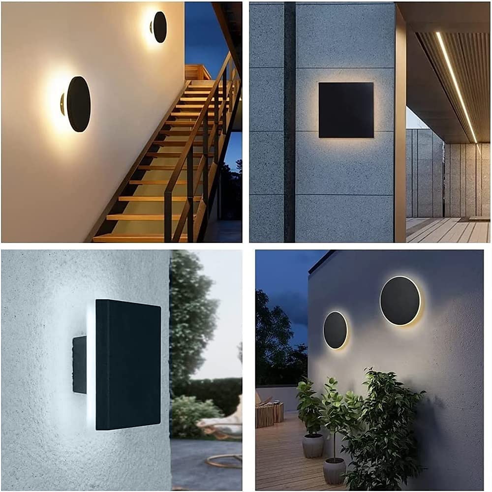 LED Outdoor/Indoor Wall Light IP65 Waterproof 5.9" Acrylic Aluminum 18W 3000-6000K Wall Lighting 1500-1600lm AC85-265V 2026 - $61.99 –P1