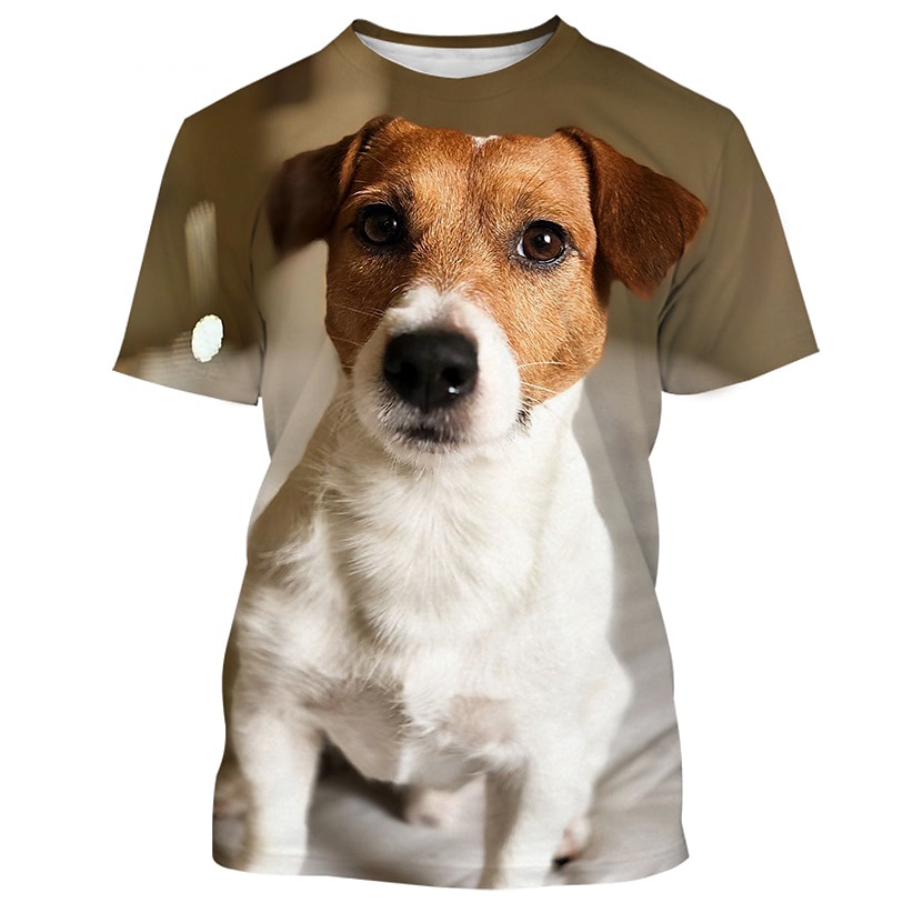 Állat Kutya Jack Russell terrier Póló Állat minta 3D Grafikus Kompatibilitás Páros Férfi Női Felnőttek Álarcos mulatság 3D nyomtatás Alkalmi / Napi 2025 - $17.99 –P2