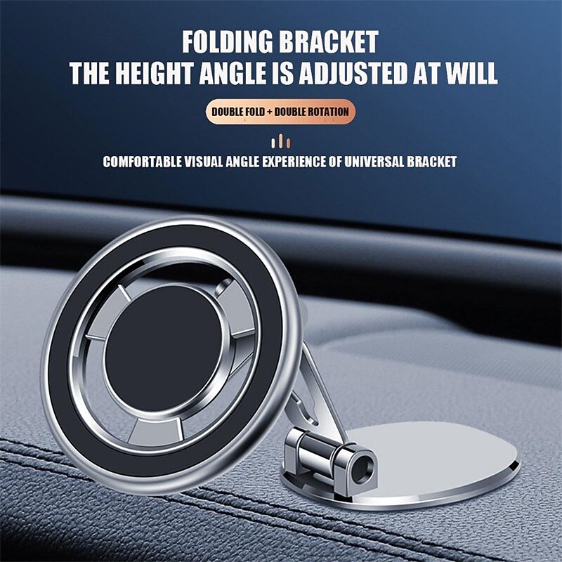 Metal Magnetic Mobile Phone Car Mount for Iphone 14 13 12 Pro Max for Magsafe Adhesive Instrument Panel Adjustable Phone Holder 2025 - $19.99 –P5