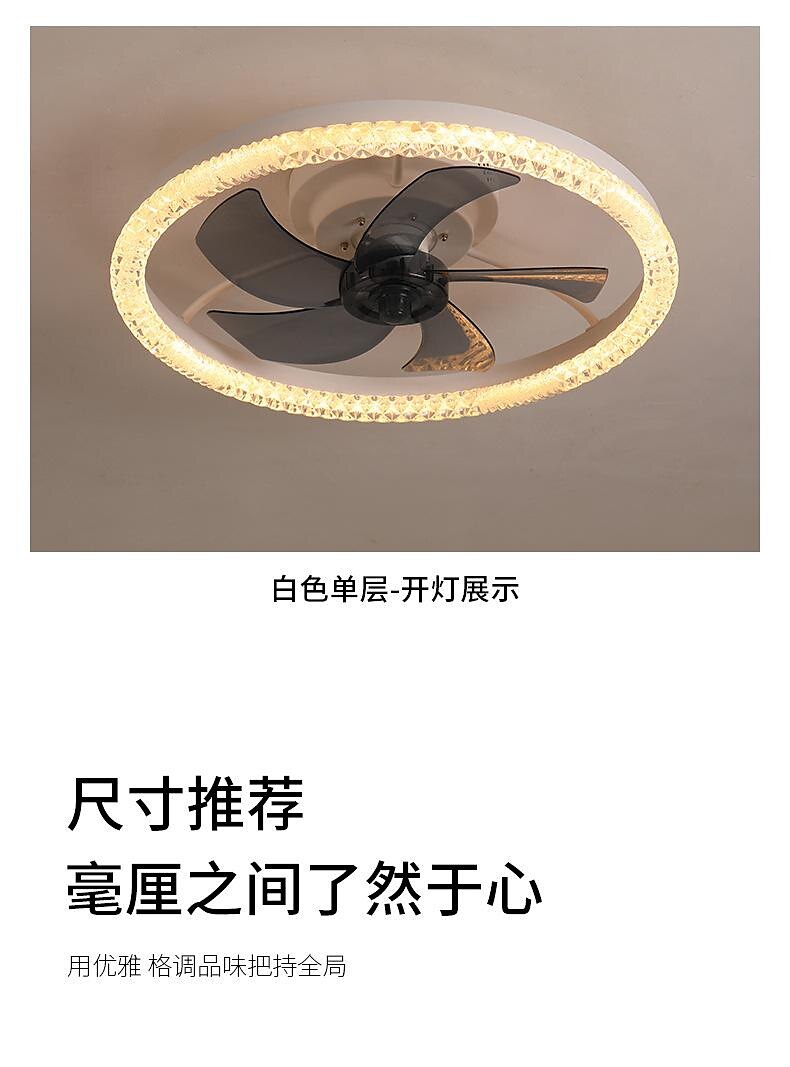 Deckenventilator mit Lichtern 19,7 "dimmbare LED 3 Farben 6 Geschwindigkeiten Timing Wendeflügel mit Fernbedienung, Haushaltsventilator-Kronleuchter, flacher Deckeneinbau-Deckenventilator für den 2025 - $230.29 –P18