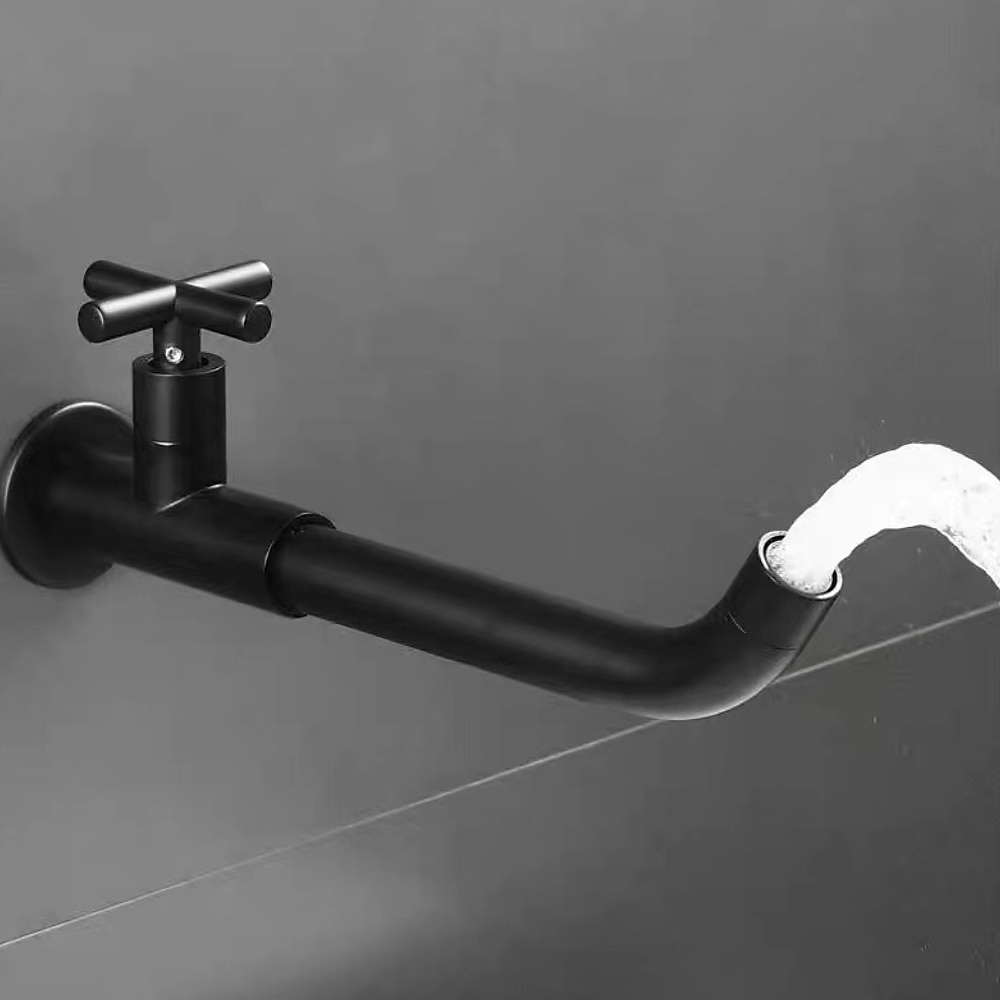 Wall Mounted Bathroom Sink Faucet Cold Water Only, Basin Taps Vintage Brass Single Handles One 3 Hole Washroom Wash Baxin Tap 2025 - $80.99 –P5