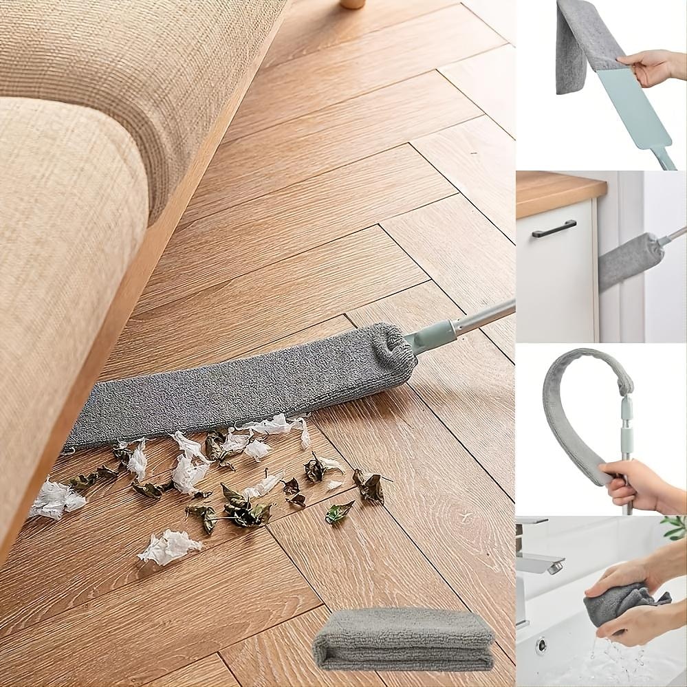 1pc Dust Cleaner, Microfiber Duster, Retractable Gap Dust Cleaning Artifact, Long Handle Microfiber Brush 2025 - $10.99 –P1