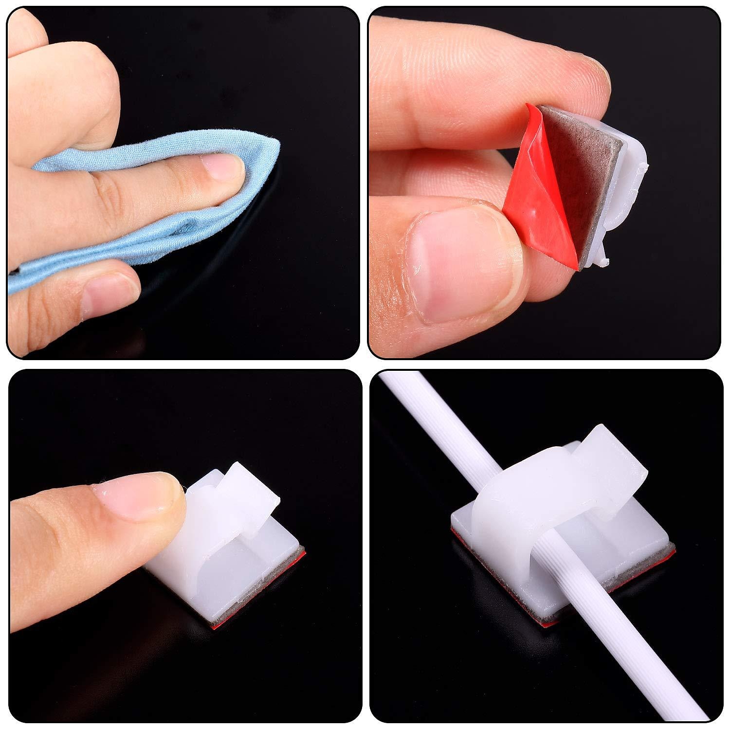 50 PCS Adhesive Cable Clips Upgraded Wall Wire Clips for Cable Management Strong Cord Clips Wire Holders for The Wall Under Desk 2025 - $12.99 –P8