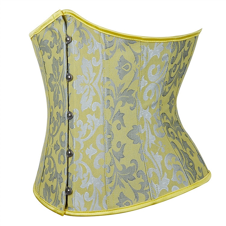 Rokoko Punk och gotiskt Medeltida kostymer Överbystkorsett Underkläder Bustier 14 plastben Maskeradkläder Dam Kunglig Bröllop Bröllopsgäst Vuxna Korsett 2026 - $26.99 –P18