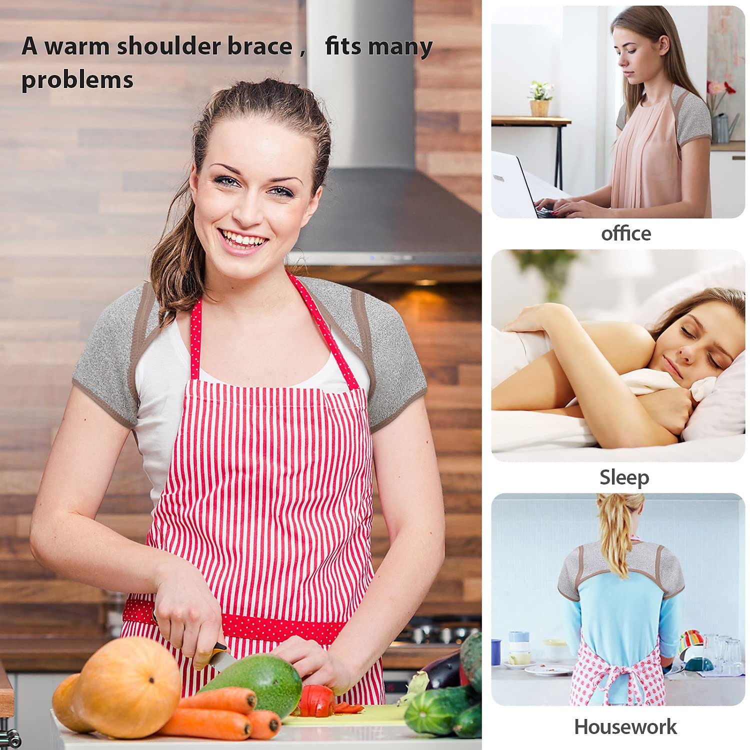 Shoulder Support Brace for Men/Women Thermally Conductive Graphene Material Rotator Cuff Relieves Injuries and Tendonitis Double Warm Shoulder Stability Strap Help you Relief Arthritis Pain 2025 - $21.99 –P6