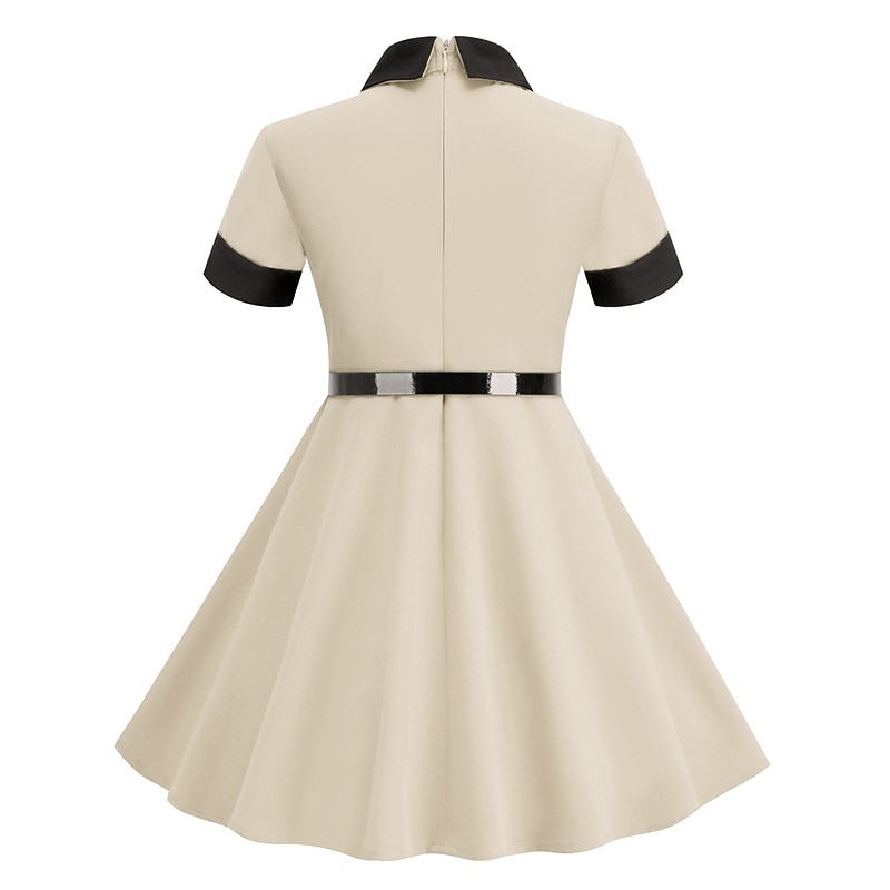 Retró 1950-es Swing ruha Flare ruha Lány Alkalmi / Napi Lánybúcsú Gyermek Ruha Hazatérő ruhák 2025 - $28.99 –P14