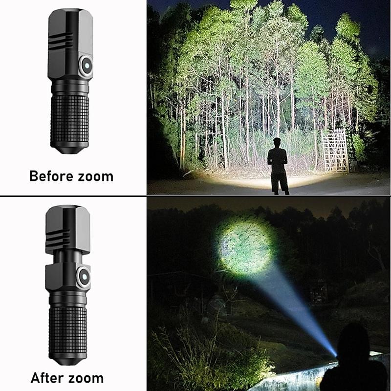 2025年 Xhp50 強力な LED 懐中電灯 1500lm 3 モード USB C 充電式ミニ懐中電灯トーチランプ軍事キャンプ懐中電灯はワンクリックで閉じることができます  コレクション – $20.99 –P5