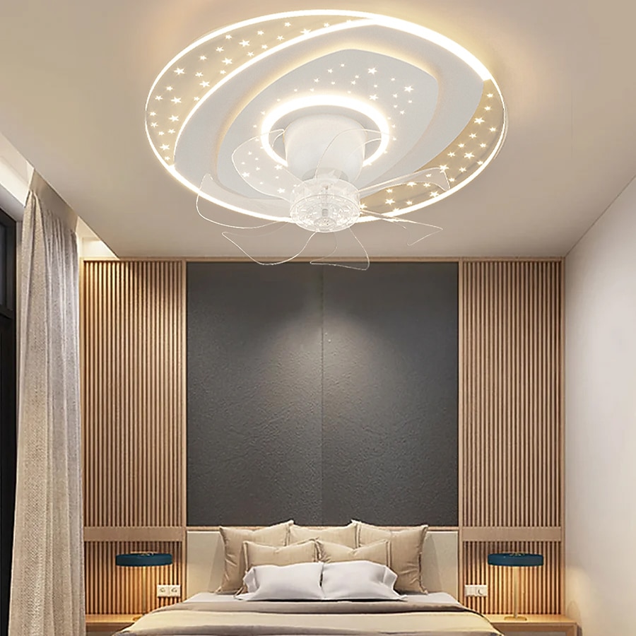 Deckenventilator mit Licht 20" App&amp; Fernbedienung, Zeitmessung&amp; 3-LED-Farb-LED-Deckenventilator, 6 Windgeschwindigkeiten moderner Deckenventilator für Schlafzimmer, Wohnzimmer, kleines Zimmer 2025 - $331.09 –P3