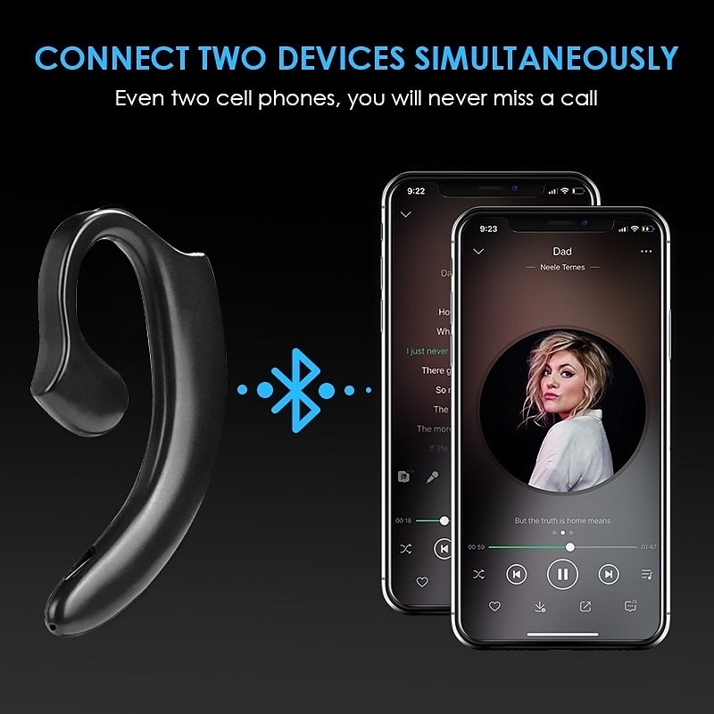2023 Painless Ear-hook Bluetooth 5.0 EDR Business Headphoneergonomic design Non-earplugs Wireless sport Earphone with Mic 2025 - $12.99 –P14