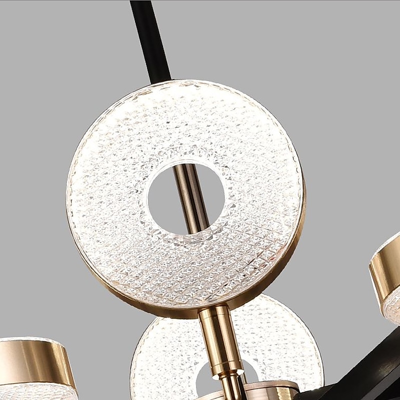 luz colgante led regulable diseño sputnik formas geométricas ajustables montaje empotrado luces de techo 6 luces 30 "candelabros colgantes para sala comedor cocina 220-240v 2025 - $279.99 –P2