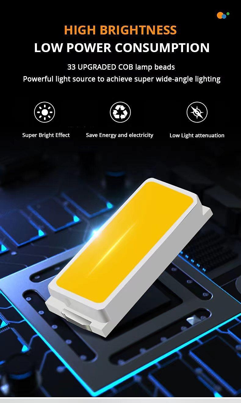 Rechargeable Solar Portable Lamp with Side Lights COB Flashlight Lantern Handheld Searchlight USB Charging Solar Light for Outdoor Camping 2026 - $19.99 –P3