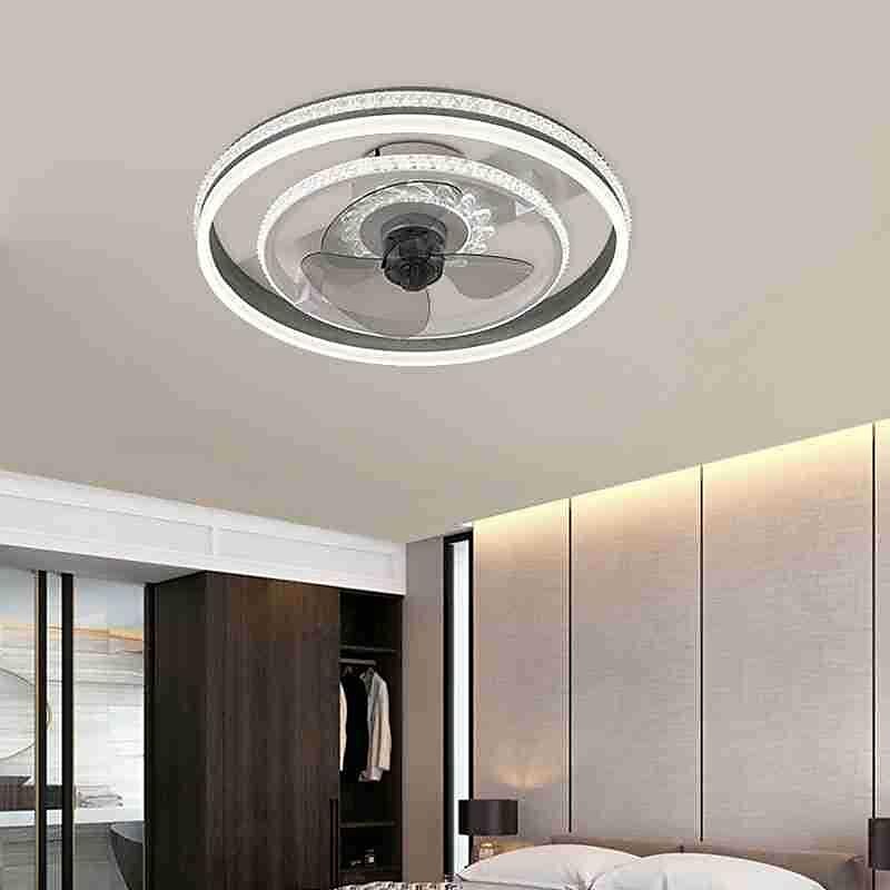 Deckenventilator mit Fernbedienung, flacher moderner Unterputz-Deckenventilator für den Innenbereich mit 72 W warmen, natürlichen, hellen 3-farbigen LED-Leuchten, 3 Geschwindigkeiten, intelligenter 2025 - $244.69 –P5