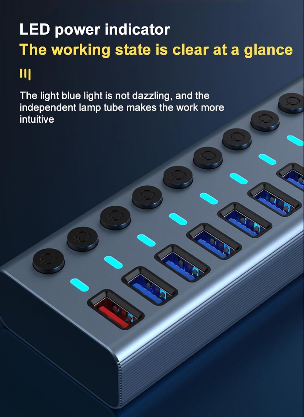 USB 3.0 HUB USB Splitter Multi Usb 3 0 Hub Several Ports With Switch Power Supply Adapter Multiple Usb 3.0 Extender Hub For Pc 2025 - $57.99 –P9