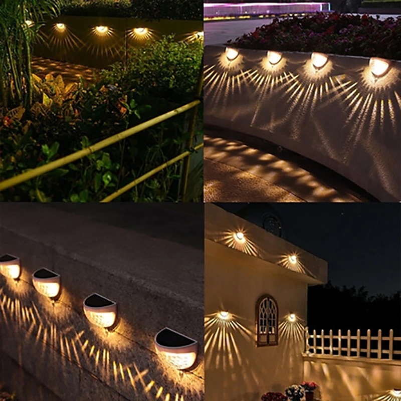 2/4pcs luce solare per recinzione esterna impermeabile applique da parete luci solari per patio recinzione cortile giardino garage ponte scalinata cancello del 2025 a $20.99 –P9