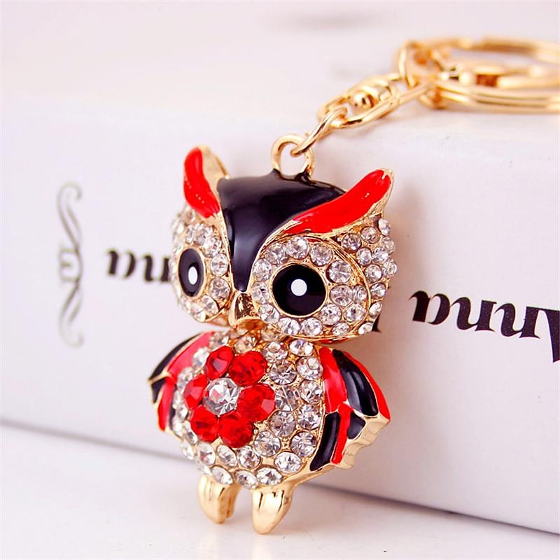 adorabil bufniță breloc strass cristal breloc breloc lanț geanta farmec pandantiv cadou 2025 - $7.99 –P9
