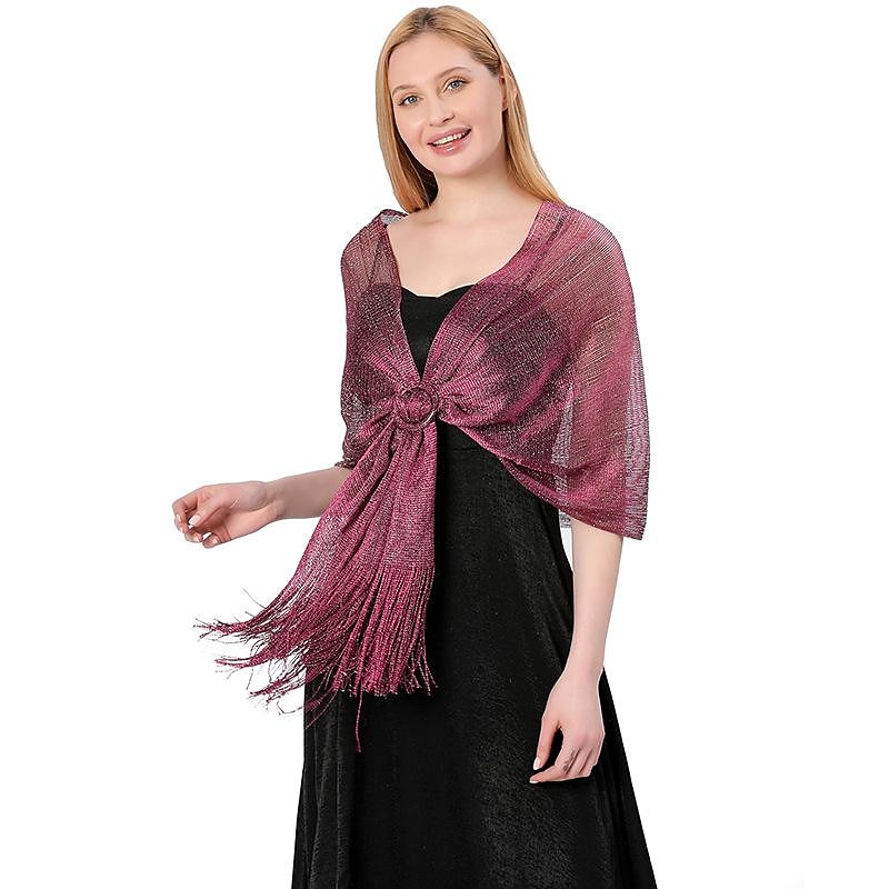Women's Shrug Elegant Shrugs Vintage Style Solid Color Open Front Half Sleeve Knit Formal Party Work Silver Light Pink Summer Spring 2025 - $27.99 –P13