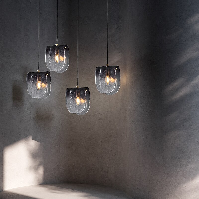 Lampadari A Sospensione A Led Per Cucina In Vetro Lampadari Moderni Per Ingresso Da Fattoria Lampadari A Sospensione A Soffitto Lampadari A Soffitto Su Tavolo Grigio Fumo Bianco Neutro del 2025 a $101.99 –P1
