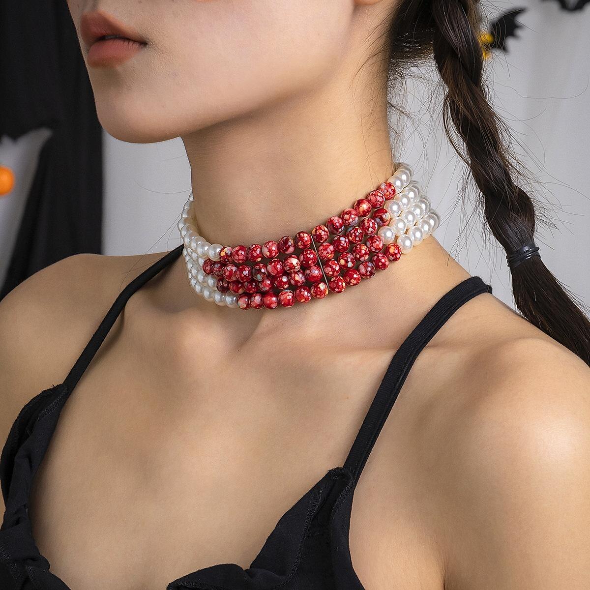 ketting chocker chic & modern punk & gothic accessoires halloween cosplay damesmode sieraden 2025 - $9.99 –P8
