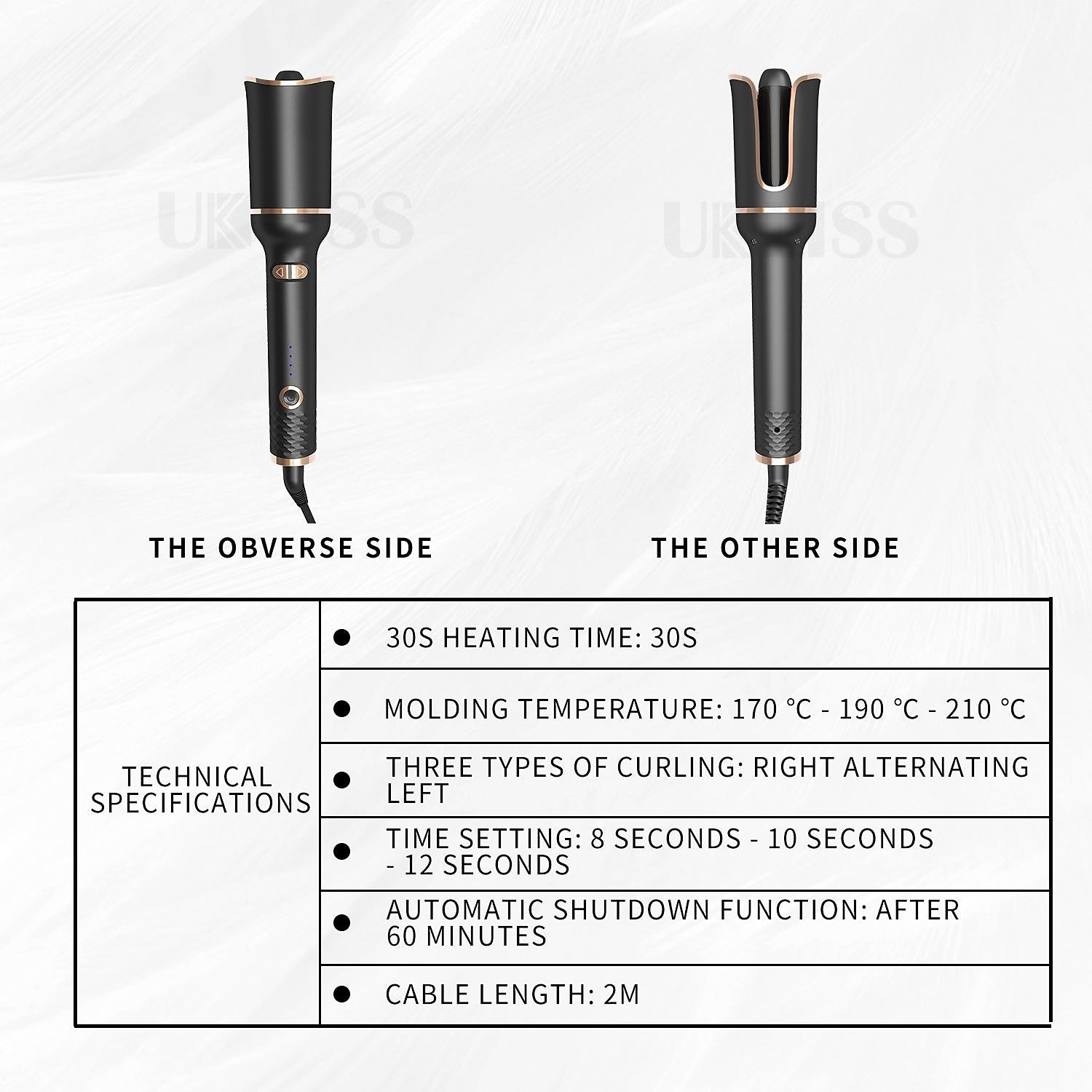 Automatic Curling Iron Professional Automatic Hair Curler with 1 Curling Iron Large Slot & Adjustable 4 Temperature & 3 Timer Dual Voltage Rotating Curling Iron with Auto Shut-Off for Hair Styling 2025 - $41.99 –P13