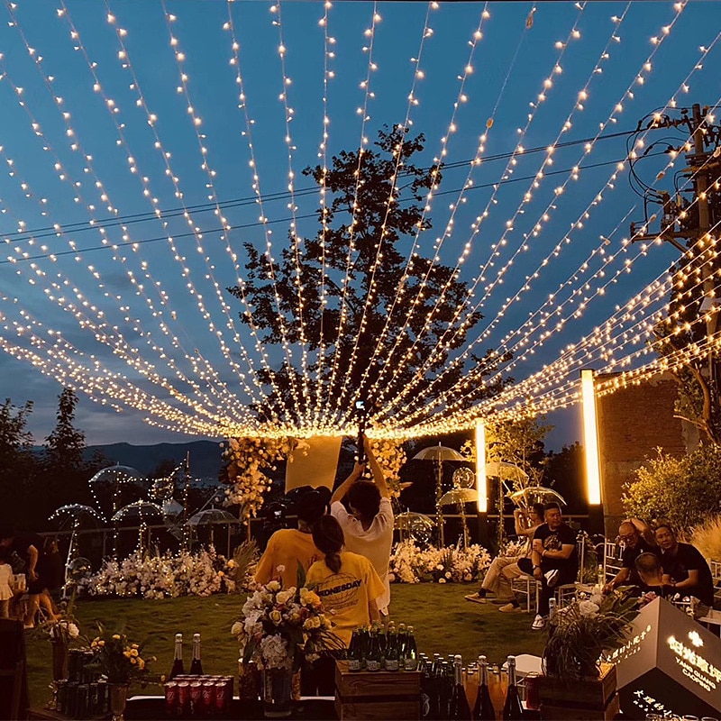 Flickering S14 Flame String Lights 5M 10 LED /10M 20LED String Lights for Outside Plug in Garden Lights for Halloween Christmas Connectable Backyard Decorative Lights Cafe Bistro Patio 2025 - GBP £53.63 –P4