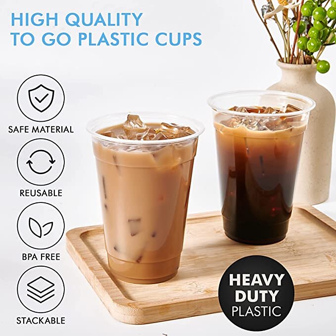 Transparent Plastic Coffee Cups  Transparent Plastic Cups 500ml