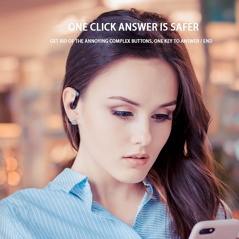 2023 Painless Ear-hook Bluetooth 5.0 EDR Business Headphoneergonomic design Non-earplugs Wireless sport Earphone with Mic 2025 - $12.99 –P3