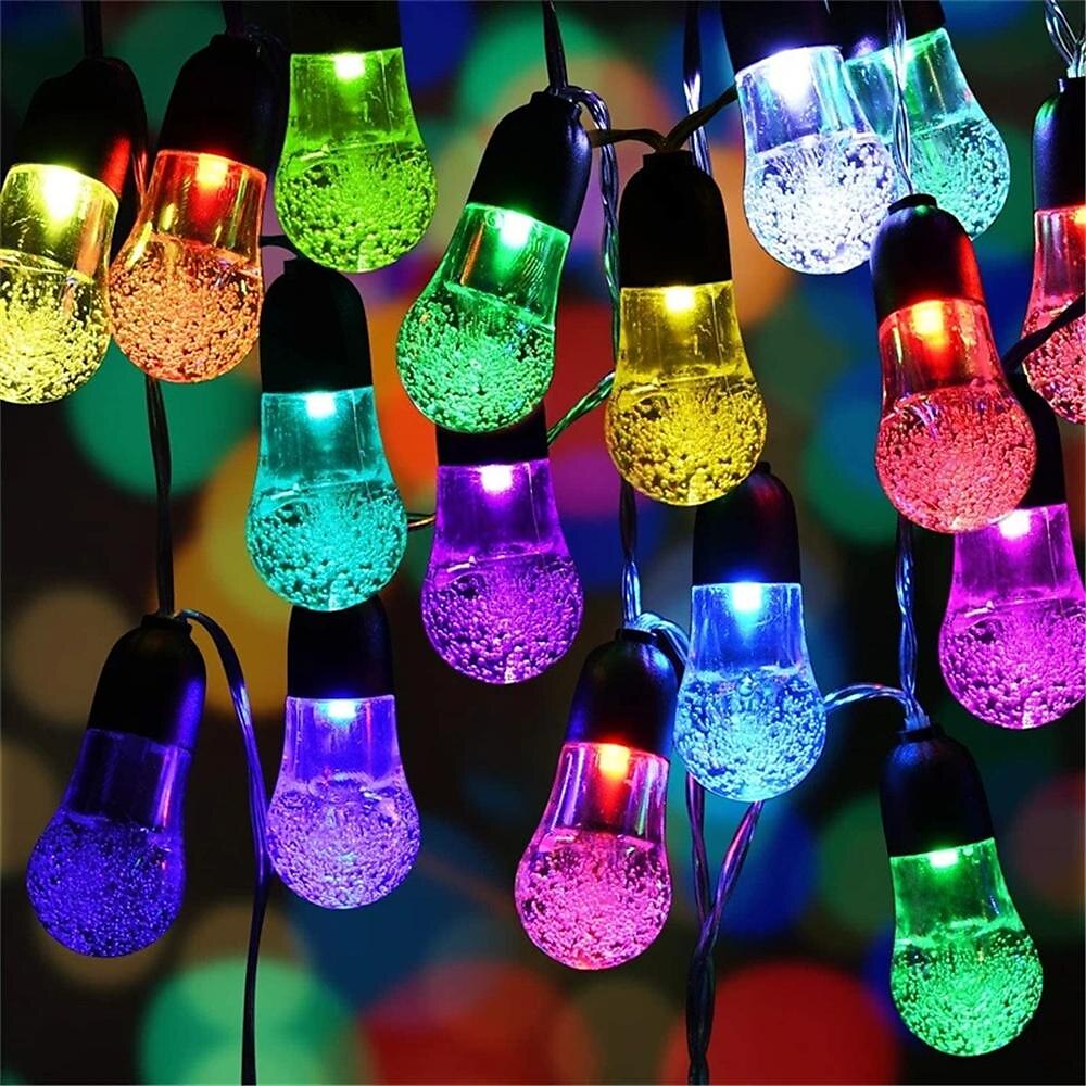 5M 20LED Acrylic Bulb Waterproof Lamp String 8-Mode Control Courtyard Christmas Decoration Lamp Festive Party Atmosphere Lamp EU US Plug 2025 - $23.99 –P1