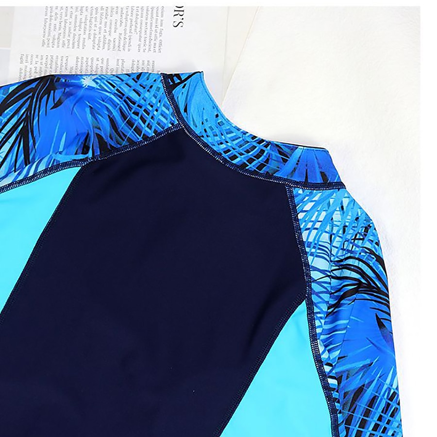 Dame Ermeløs våtdrakt UV Solbeskyttelse UPF50+ Pustende Ermeløs Kroppsdrakt Badedrakt Forside Glidelås Boyleg Knelengde Svømming Surfing Strand Vannsport Blomster Sommer Vår Høst 2025 - $12.59 –P7