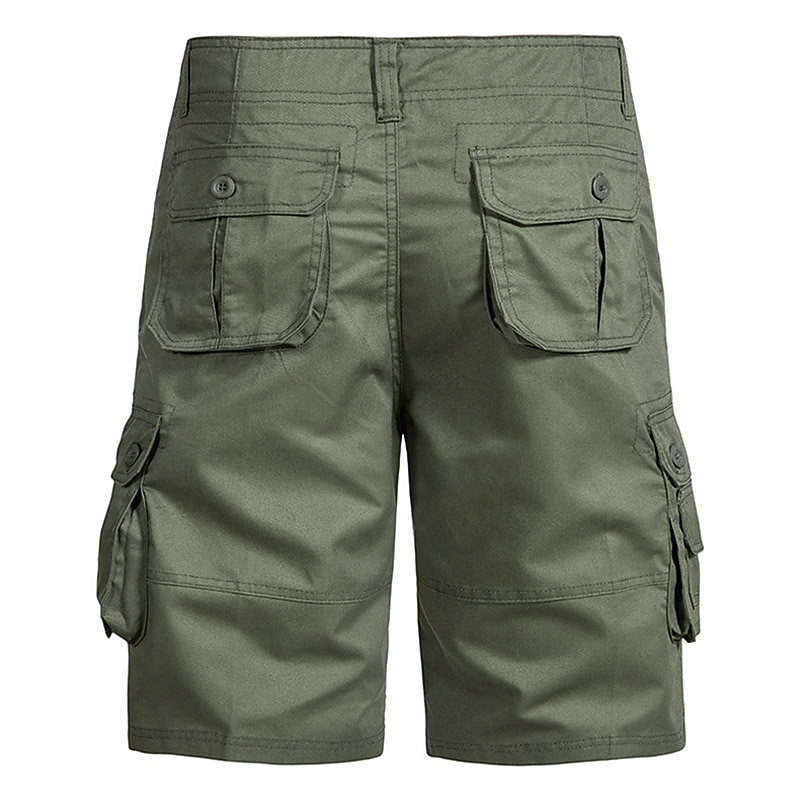 Men's Cargo Shorts Shorts Bermuda shorts Pocket Plain Comfort Breathable Outdoor Daily Going out Casual Big and Tall Dark Brown Black 2026 - $22.99 –P20