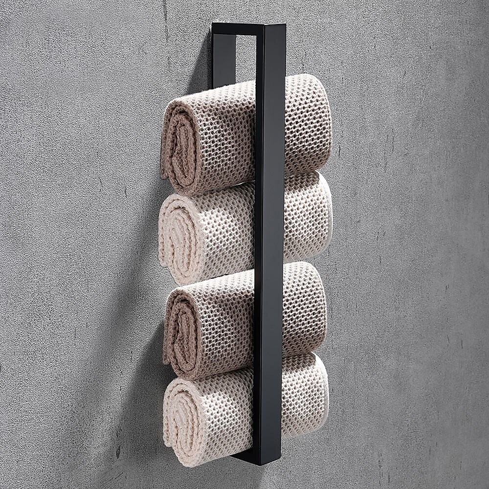 Towel Rail, Strong Self Adhesive Black Towel Holder Stainless Steel Wall Mounted 2025 - $44.99 –P4