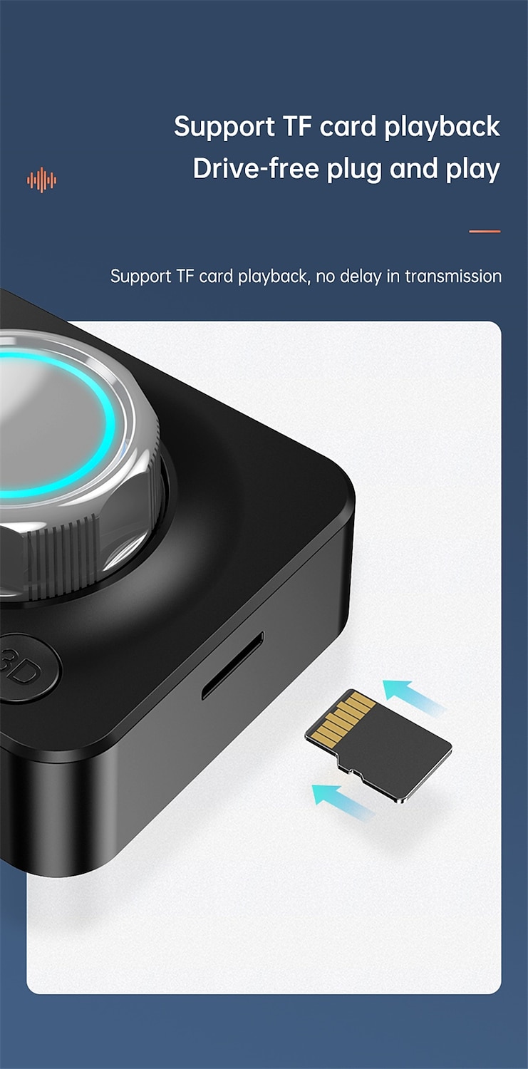 bluetooth 5.0 аудио приемник 3d стерео музыка беспроводной адаптер tf карта rca 3,5 мм 3,5 разъем aux для автомобильного комплекта проводной динамик наушники 2025 - $23.99 –P8