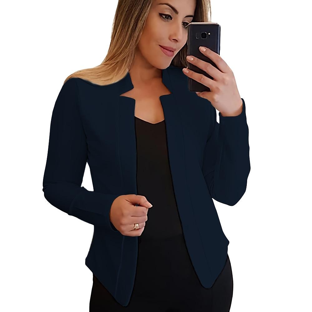 kvinnors nya mode kavaj långärmad cardigan casual jacka topp 2025 - $27.99 –P15