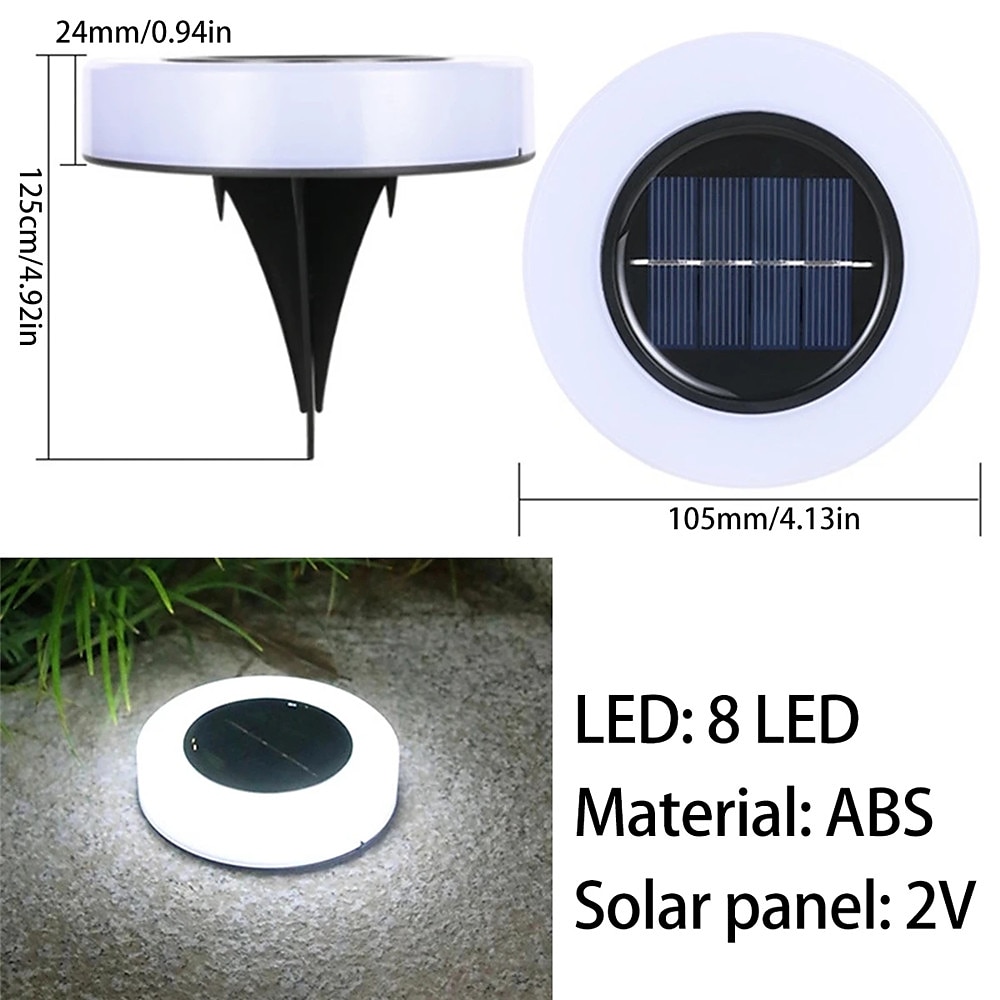 2025年 ledソーラー芝生ライト 太陽光発電埋め込みライト ガーデン屋外経路 フロアライト ヤードフェンス 地下階段 デッキライト  コレクション – $8.49 –P2