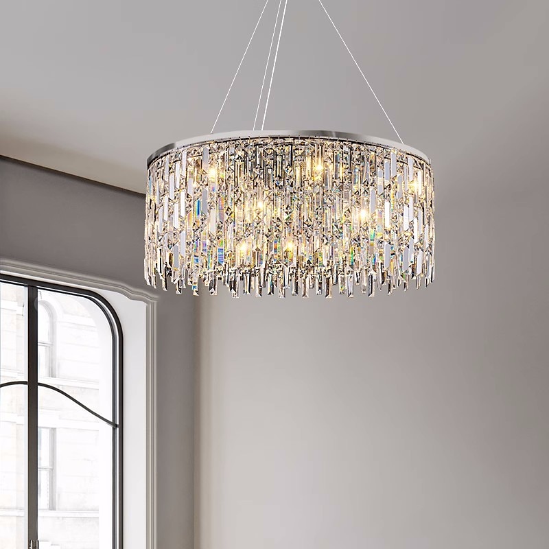 Licht Luxus Wohnzimmer Kronleuchter neue moderne einfache runde Licht Luxus Kristalllampe Designer Wohnatmosphäre Restaurant Kronleuchter 2025 - $1031.89 –P3