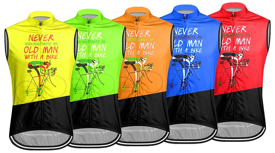 Per uomo Gilet da ciclismo Maglia da Ciclismo Grafico Lettere & Numeri Divertente Senza Maniche Bicicletta Gilet / Panciotto Top con 3 tasche posteriori Mountain Bike MTB Ciclismo su strada del 2025 a $26.99 –P1