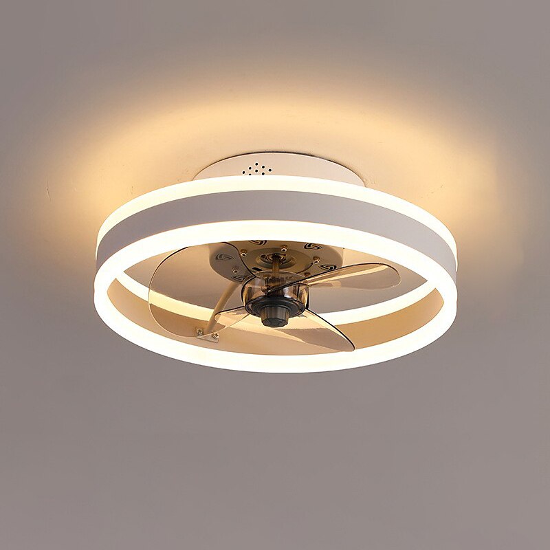 Ceiling Fans with Lights Flush Mount Low Profile Indoor Ceiling Fan,18.7" Dimmable Bladeless Ceiling Fans with Remote Control,Smart 3 Colors 6 Speeds Reversible 2025 - $215.89 –P9
