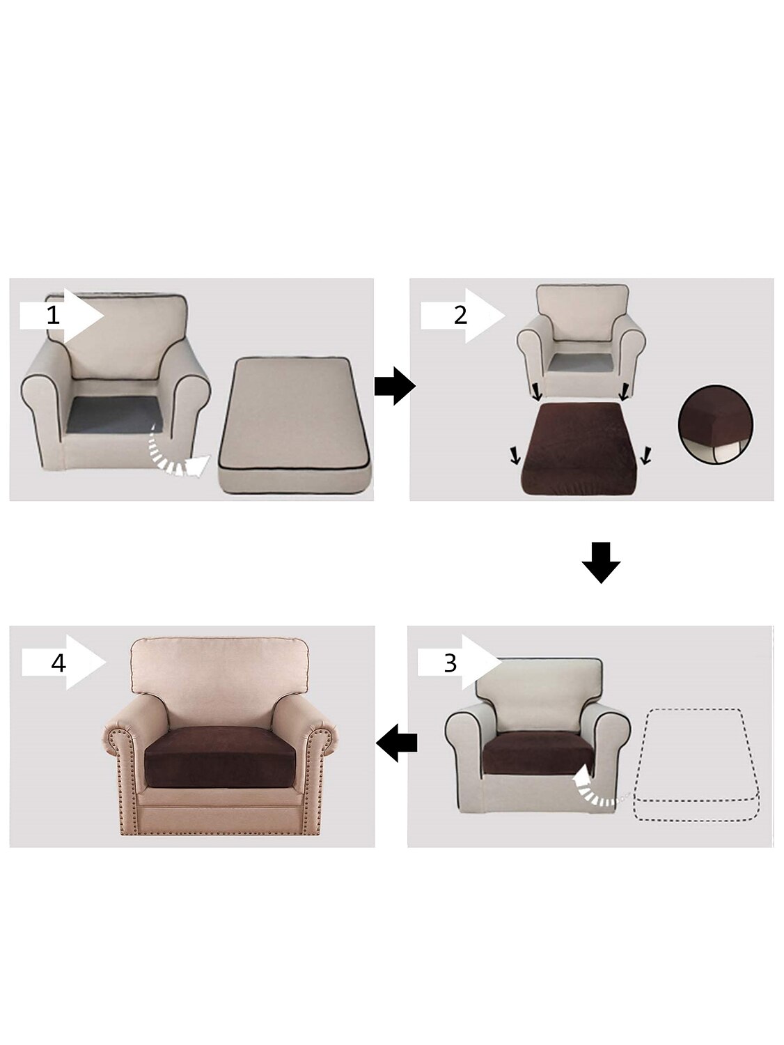 capa de sofá mágica para cães de estimação, capas de sofá elásticas, protetor de móveis anti-riscos, capa de almofada para poltrona, formato seccional, 3 lugares (não vendido por conjunto) de 2025 por $15.49 –P3