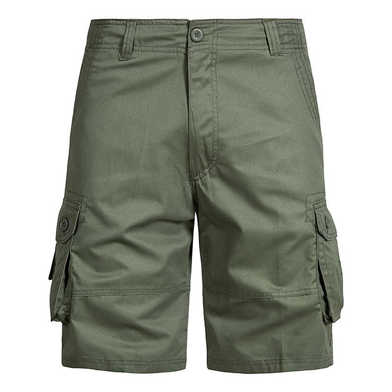 Men's Cargo Shorts Shorts Bermuda shorts Pocket Plain Comfort Breathable Outdoor Daily Going out Casual Big and Tall Dark Brown Black 2026 - $22.99 –P18
