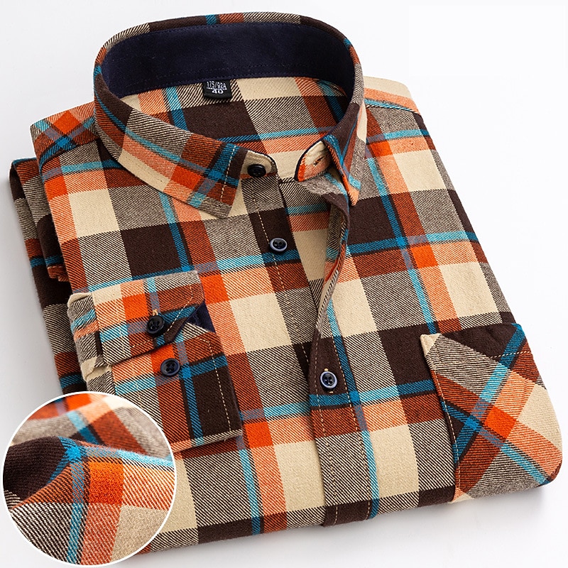 Men's Shirt Plaid Shirt Shirt Jacket Overshirt Shacket Plaid