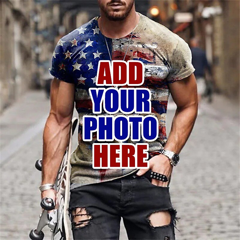 Custom T Shirt for Men Design Your Own Custom Shirts Personalized All Over Print Tee Custom Family Gifts Personalized Valentine Gift Custom Made 2025 - $16.49 –P6