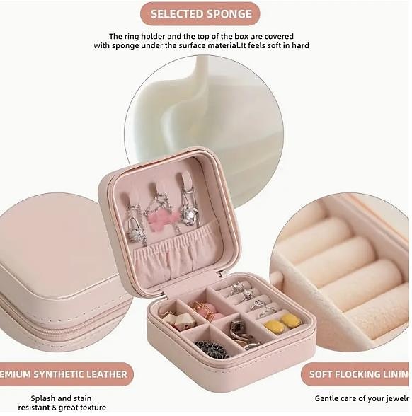 Mini Travel Jewelry Case Small Jewelry Box Portable Jewelry Travel Ogranizer Display Jewelry Storage Case for Rings Earring Necklace Bracelet Gift for Women Girls 2025 - $19.99 –P2