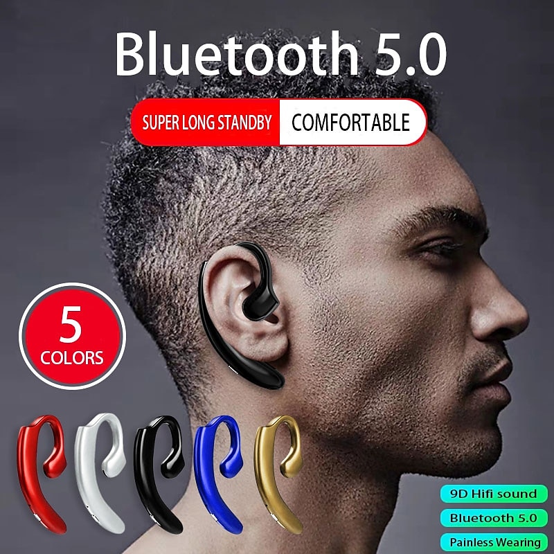 2023 Painless Ear-hook Bluetooth 5.0 EDR Business Headphoneergonomic design Non-earplugs Wireless sport Earphone with Mic 2025 - $12.99 –P10
