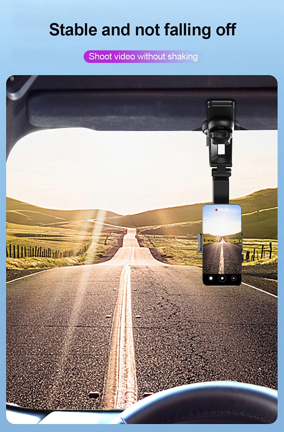 Sun Visor Cell Phone Holder 360° Rotatable Multifunctional Sunvisor Hanging Clip Bracket Cell Phone Mount For  7 Inch Telephone 2025 - $16.99 –P3