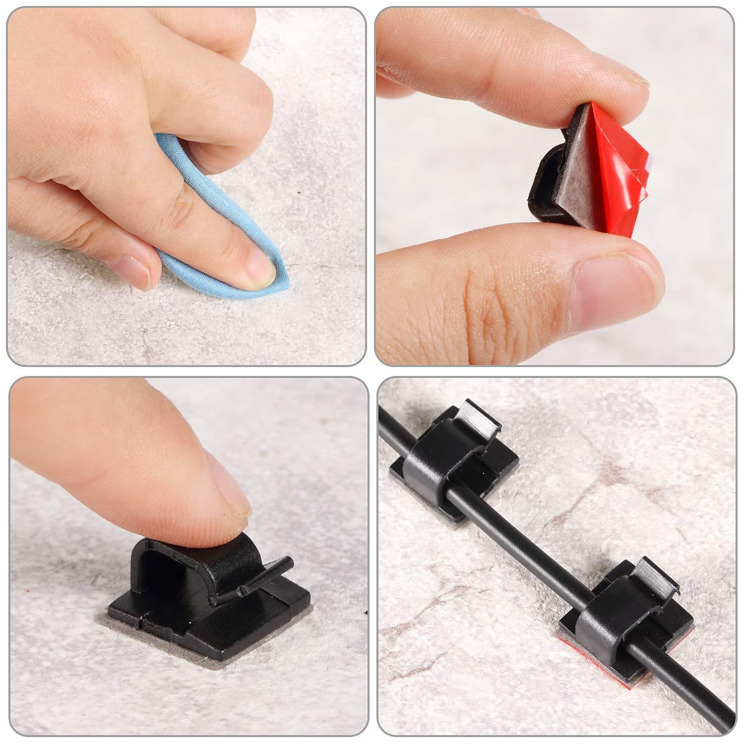 50 PCS Adhesive Cable Clips Upgraded Wall Wire Clips for Cable Management Strong Cord Clips Wire Holders for The Wall Under Desk 2025 - $12.99 –P5