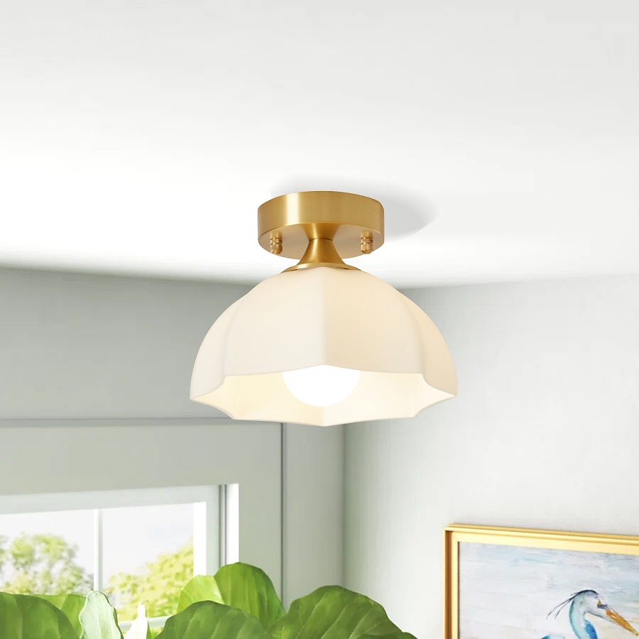 LED-Deckenleuchte 20cm geometrische Formen Einbauleuchten Glas Kupfer künstlerischer Stil formaler Stil Deckenleuchte für Korridor 110-240V 2025 - $68.99 –P4