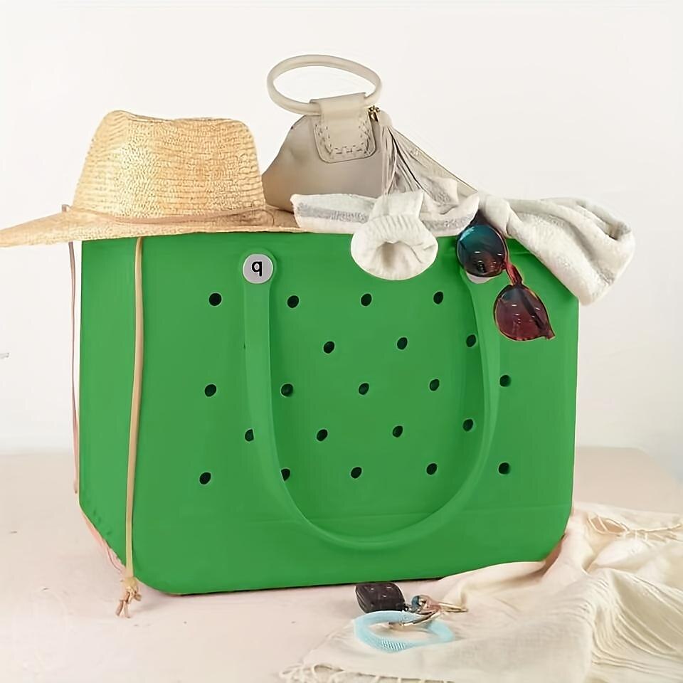 Waterproof Rubber Beach Bag Sandproof Outdoor Travel Portable Tote Bag  Handbag
