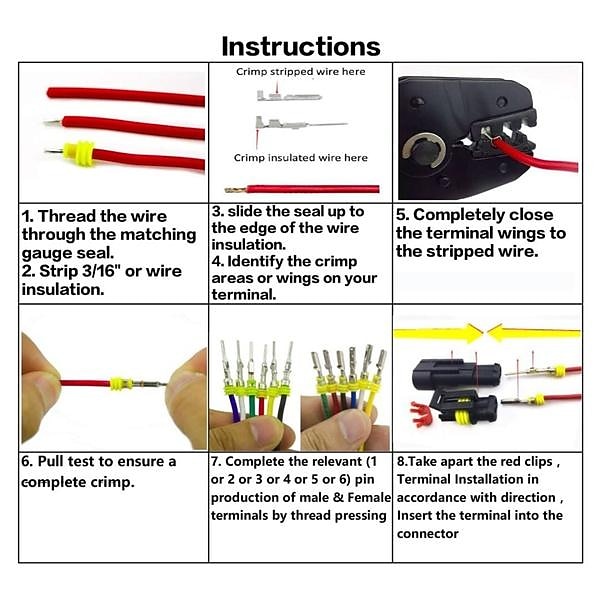 708 шт., 1-6 контактов, водонепроницаемые разъемы, 43 комплекта, автомобильный морской уплотнитель, электрический провод, разъем, жгут проводов для грузовика, 300 В, 12 А, комплект 2026 - $23.99 –P6