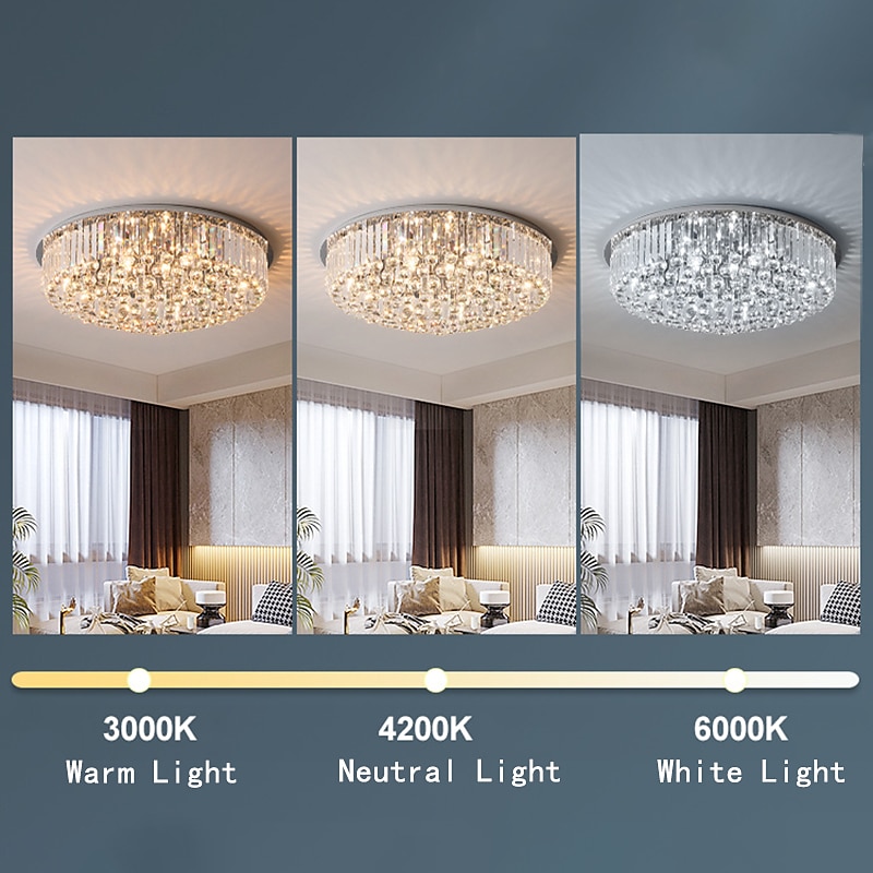 licht luxe kristallen plafondlamp modern eenvoudig woonkamer lamp master slaapkamer sfeer nieuwe lamp pakket 2026 - $575.89 –P6